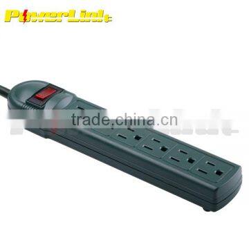 S20035 UL 6 outlet power strip with transfomer spaced outlet