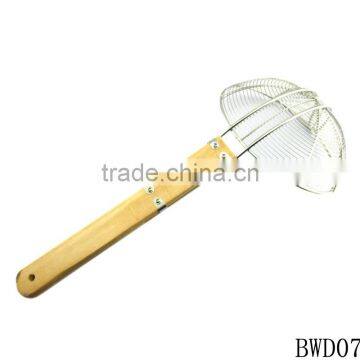 Stainless Steel Fry Strainer With Wooden Handle photo-2