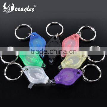 New Plastic LED Keychain White Light Keychain LED Light Promotion Gift LED Keyring With Insulation Layer China OEM Supplier photo-2