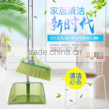 L00086 2017 factory wholesale household Duo-Pan Dustpan & Lobby Broom Combo Superior Performance Broom & Dust Pan Set