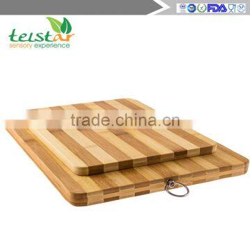 Beautiful bamboo chopping block & small tray sets: wood chopping block, bread plate cover a cheese platter