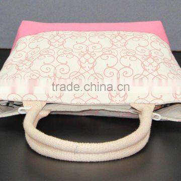 2017 Best Canvas Printed Tote Bag With Padded Rope Handle photo-3