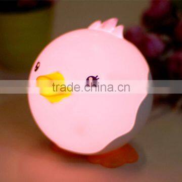UCHOME Cute Colorful Little Duck Dimming Cartoon LED Night Light Baby Touch Switch USB Rechargeable Desktop Lamp photo-2