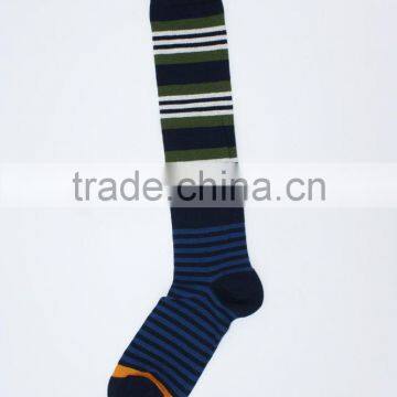 100% Cotton Fancy Knee High Strip Happy Socks Men photo-6