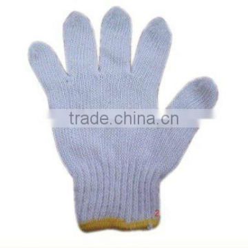 Industrial rough yarn safety cotton gloves/ construction safety cotton glvoes