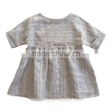 High quality kids clothing frock design girls dress names with pictures children clothes summer linen dress