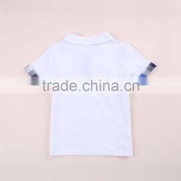 Boys Gender Knitting,Plain Dyed Children Polo t Shirt the Sleeves With Lace photo-5