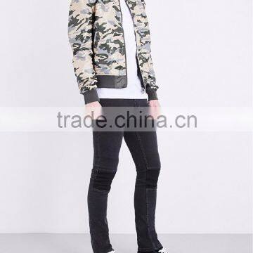 MGOO Customize All Over Camouflage Pattern Printed Men's Reversible Bomber Jacket With Zipped Pocket Sleeve photo-5