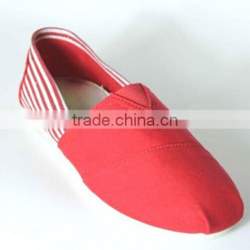 classic women red canvas shoes 2014