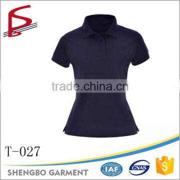 2016 Summer Colorful 100% Cotton Polo Custom t Shirt Woman