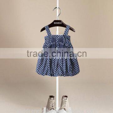 Summer Fashion Pink Stripes Cotton Dress Children Frocks Designs Boutique Girl Dress