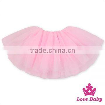 52SQG060 Lovebaby Wholesale 3 Layers Pink Chiffon Tutu Skirt With Sequin Bow Attach Short Casual Party Tutu Dress For Kids photo-3