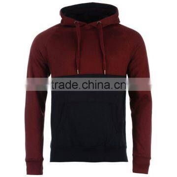 Custom Designs Two Color Plain Cotton Hoodie For Men photo-3