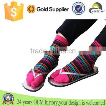 cheap toe socks,split toe socks,Flip Flop Pink Stripes one toe socks