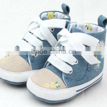 Top Quality Anti-skid Infant Boy Canvas Cotton Soft Toddler Shoes Pre-walker Sport Shoes photo-2