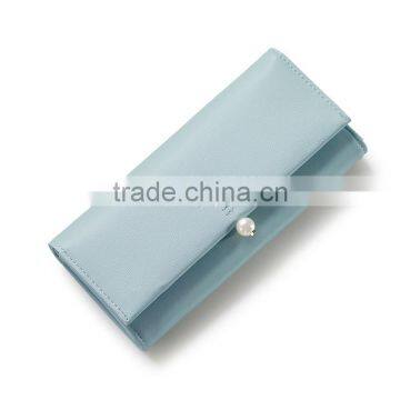 Fashion Pearl Korean Style Women Wallet PU Long Clutch Wallet Lady Clutch Coin Pocket Card Holder photo-4