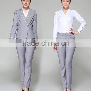 Juqian Custom High Class Factory Price Winter Season Manufacturer China Fashion Colors Airline Stewardess Uniforms Wholesale photo-6