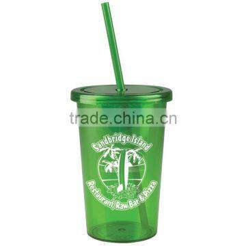 USA Made 20 oz Single Wall Tumbler With Straw And Screw-On Lid - BPA/BPS-free and Comes With Your Logo photo-5