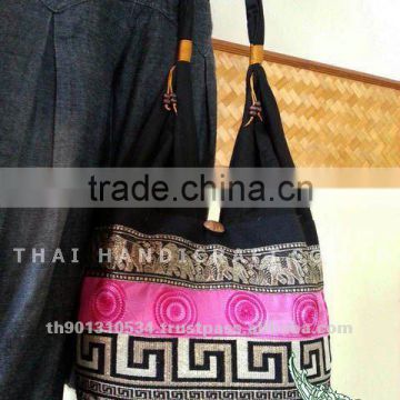 New Thai Silk Embroidered Handbag Tote Bag