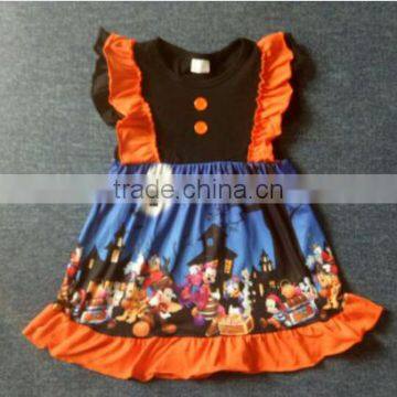 Adorable Baby Girls Frock Dress Boutique Kids CARTOON Pearl shirt baby girls halloween dress