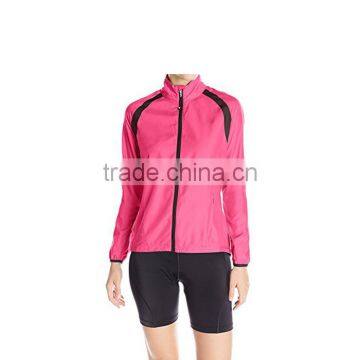 Good quality custom waterproof polyester women cycling ride jacket