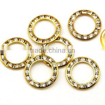5 Colors 22mm Big Round Metal Brass Rhinestone Eyelets Crystal Diamond Grommets Glass Eyelets RE-22mm photo-6