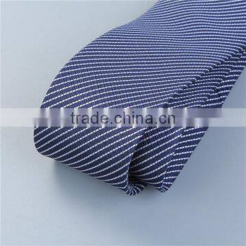 Wholesale Polyester Necktie Black & White Stripe Custom Tie photo-2