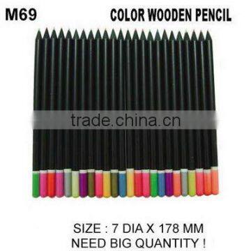 natural wooden color drawing pen(M69) COLOR WOODEN PENCIL