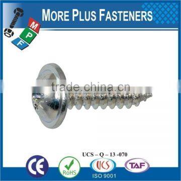 Made in Taiwan DIN 968 C 450 HV BN 14072 Pozi Pan Head Tapping Screws with Collar Form Z and Cone End Type C