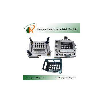 China custom injection plastic beer bottle crate mould
