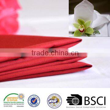 100% MJS Spun Polyester White 20 X 20" Napkins And 52x52" Table Linens In Red