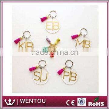 Wholesale Monogrammed Acrylic Keychain with Tassel