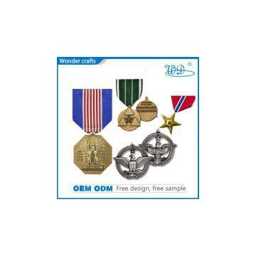 Army Custom Matte Antique Gold Plating Iron Cross Recognition Awards and Decorations Medals