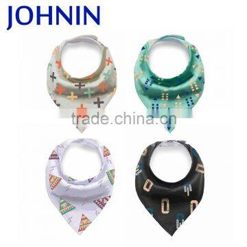 Hot Sales New Design 4 Pack Double Layer Cotton Bandana Baby Bibs