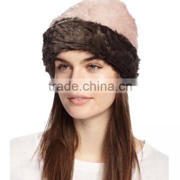 SJ643 Women Winter Rabbit Fur Knitted Cheap Winter Hats