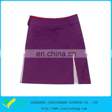 Blank Purple Customized Printed Pleats One-Piece Golf Skort