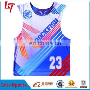 Reversible Training custom sublimation lacrosse Jersey/lacrosse Pre-game short/mesh jersey for game