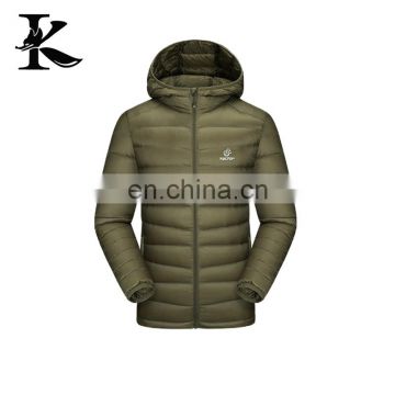 Winter comfortable 20D nylon down jacket with hood