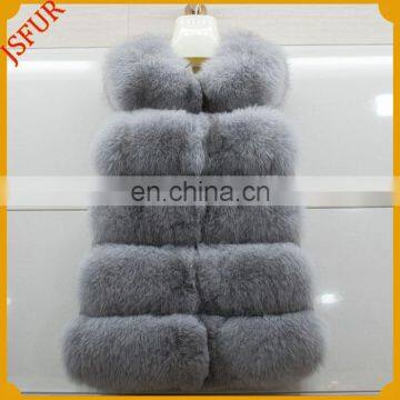 Hot Sale Luxury Lady Vest With Fox Fur Warm And Soft Waistcoat