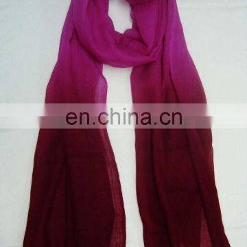 Ombre silk pashmina wool in two tone colour shawl...