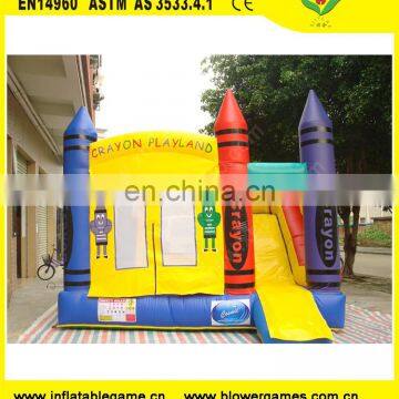 inflatable Crayon bouncer house for outdoor kids playground house For Sale