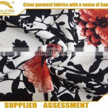 Mulinsen Textile Printed Polyester spandex Floral Jacquard Fabric