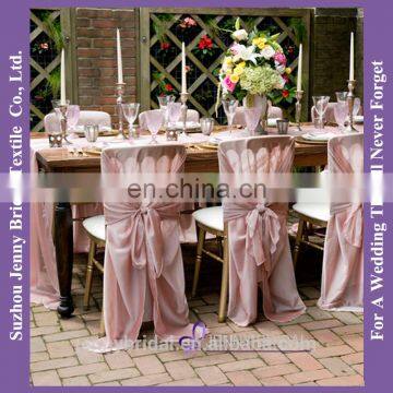 C407A New Style Chiffon Chair Covers Tie Back Blush Chair Sashes photo-4