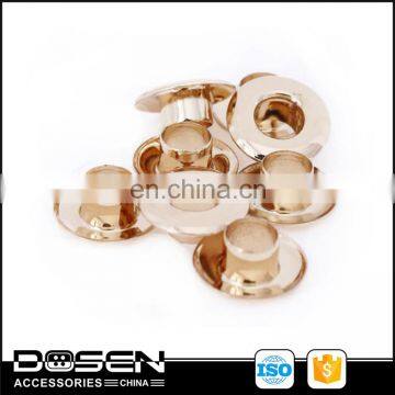 Shiny Rose Gold Plated Shoes Eyelets Grommets Wholesale Bags Self-Piercing Brass Eyelet Rivets Studs for Bag Belt Boots Garment