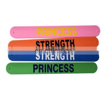 slogan printable custom slap bracelet silicone wristband