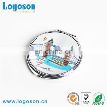 Round shape Promotional Souvenir mirror cheap pocket mirror compact mirrors wholesale