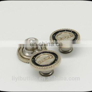 garment button, removable shank durable metal button in garment