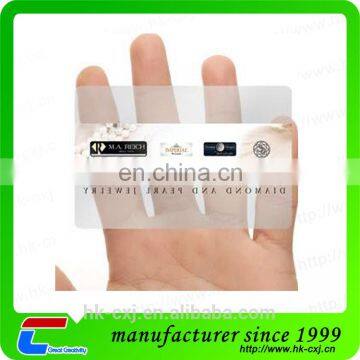 Free Design High Quality Clear Plastic Visiting Card