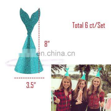 Glitter Mermaid Tail Birthday Hat Party Favor For Kids Adults photo-6