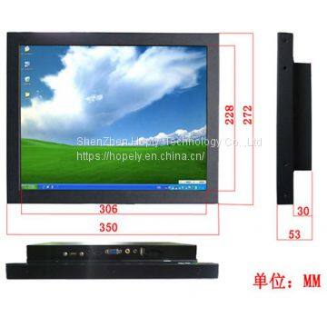 15 Inch HL-1501B Metal Cover VGA Touch Screen Monitor for Industrial PC , POS Display photo-3